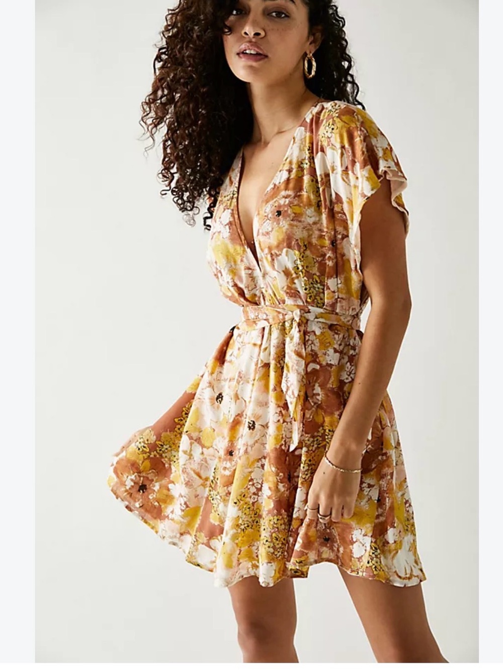 Free People Teddy Tie Mini Dress